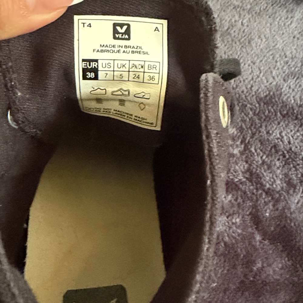 Veja Black and Cream High-Top Sneakers - Picture 5 of 5